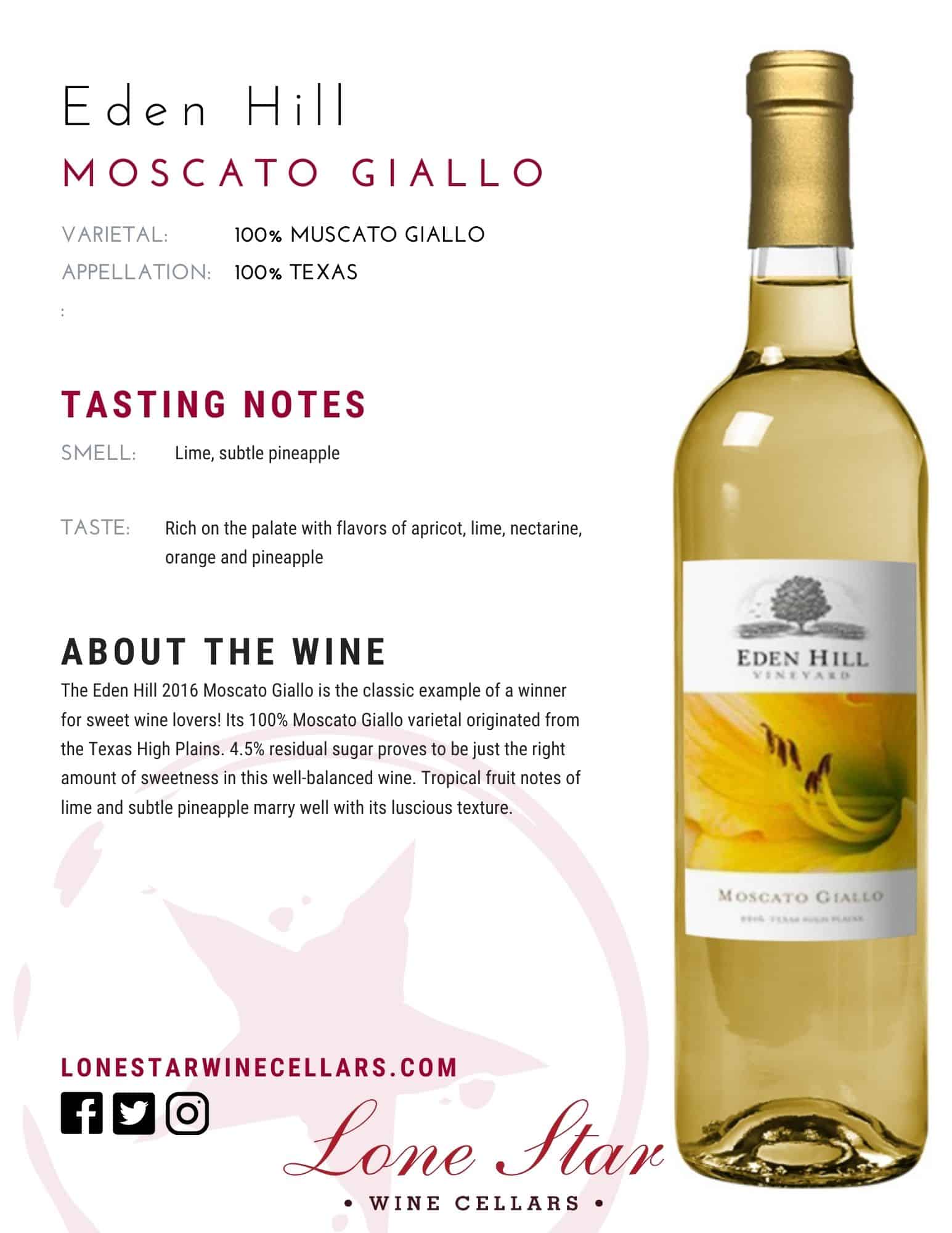 Eden Hill Moscato Giallo